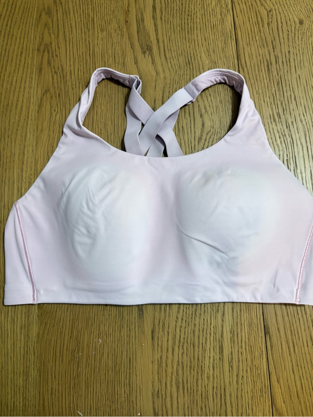 lululemon athletica Pale Pink Crisscross Medium-Impact Sports Bra
